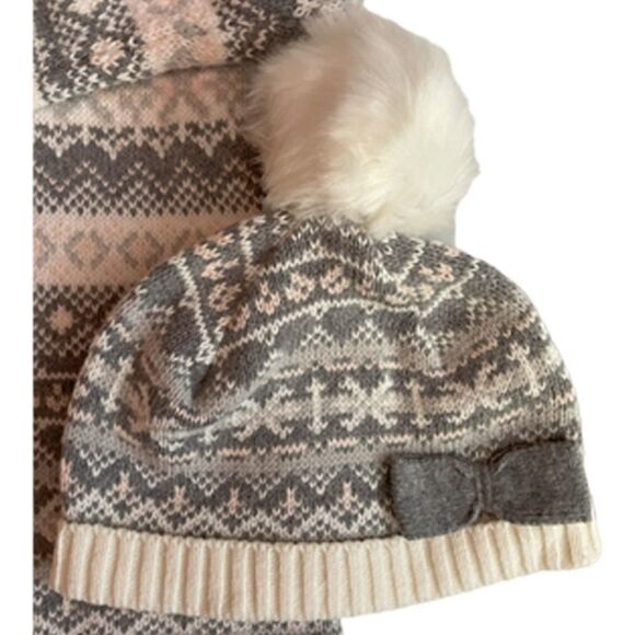 Tahari Baby Fair Isle Sweater Dress & Hat Set Size 24 Months - Picture 3 of 6